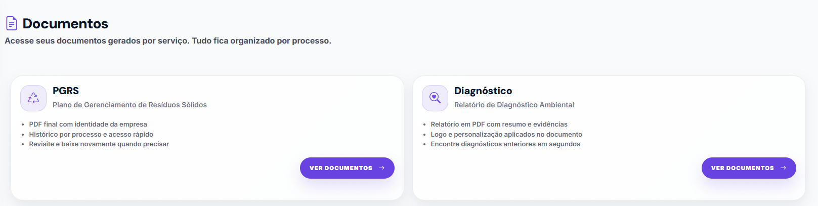 Print do app — documentos